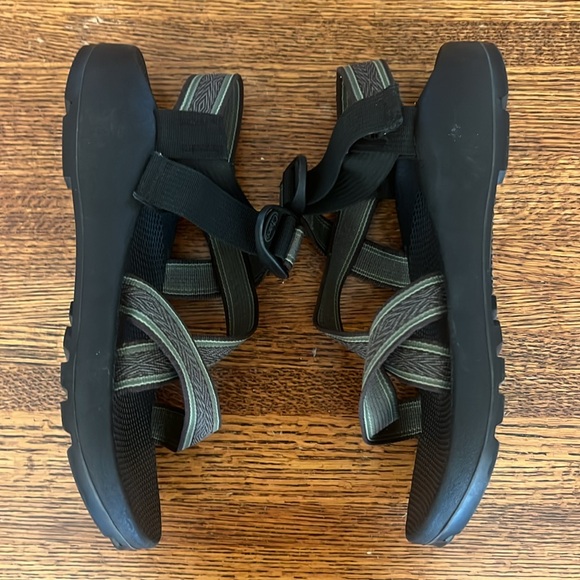 Chaco Classic Z/1 Sandals Men SZ 8 Black Green Vibram Sport Adjustable Open Toe - Picture 4 of 15
